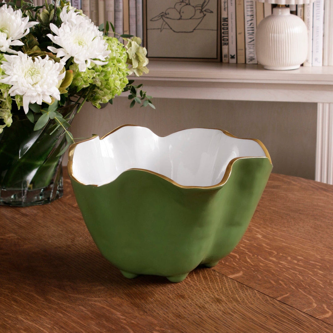 ENCANTO Onyx Ice Bucket - Leaf Green and White Ice Bucket Beatriz Ball 