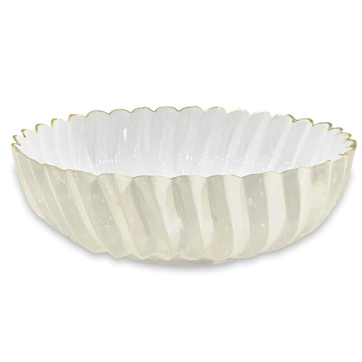 ENCANTO Orlando Large Bowl - Cream and White Decorative Bowl Beatriz Ball 