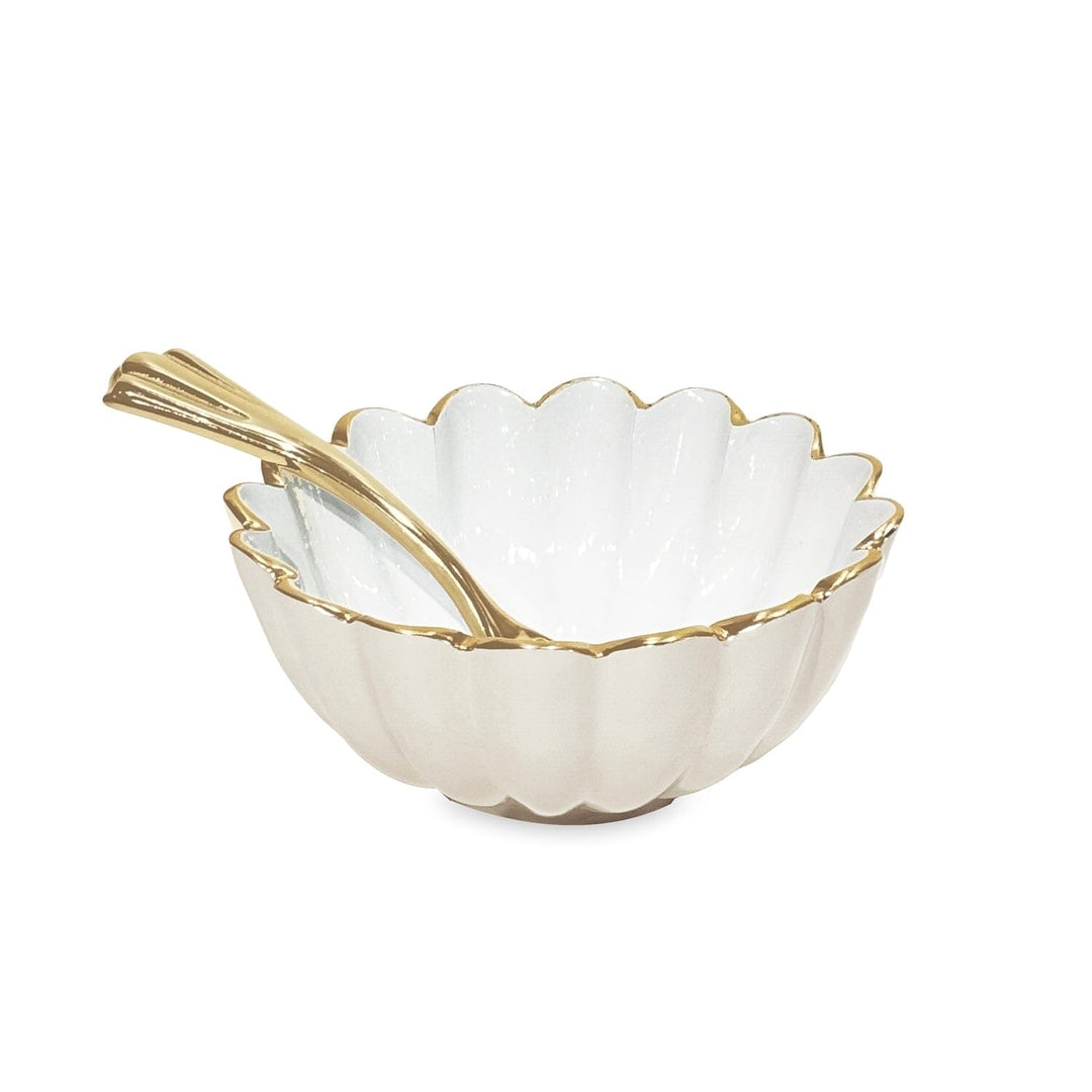ENCANTO Vienna Mini Bowl with Spoon - Cream and White Decorative Bowl Beatriz Ball 