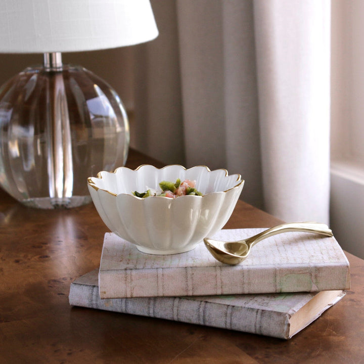 ENCANTO Vienna Mini Bowl with Spoon - Cream and White Decorative Bowl Beatriz Ball 
