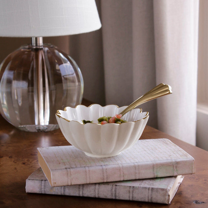 ENCANTO Vienna Mini Bowl with Spoon - Cream and White Decorative Bowl Beatriz Ball 