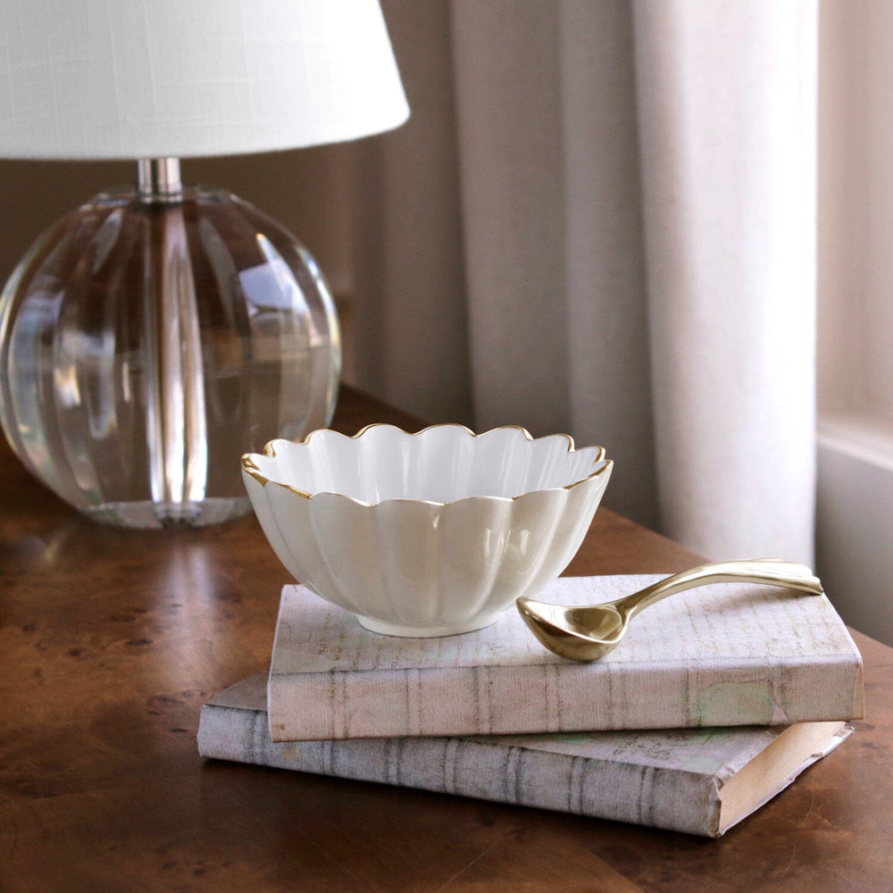 ENCANTO Vienna Mini Bowl with Spoon - Cream and White Decorative Bowl Beatriz Ball 