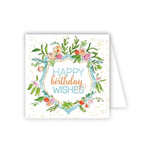 Enclosure Cards Gift Cards Rosanne Beck Happy Birthday Floral Crest 