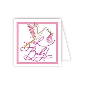 Enclosure Cards Gift Cards Rosanne Beck Oh Baby Pink Stork 