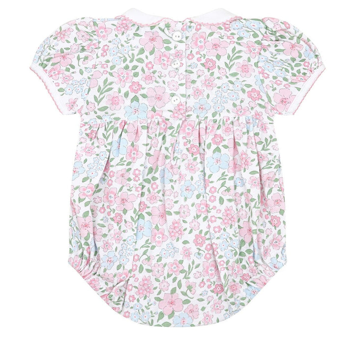 English Garden Smocked Bubble Girl Bubble Nella Pima 