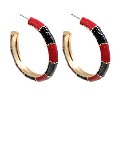 Epoxy Colorblock Hoops Womens Earrings Golden Stella 