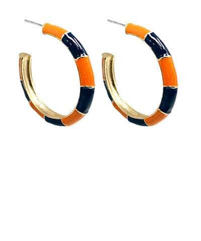 Epoxy Colorblock Hoops Womens Earrings Golden Stella 