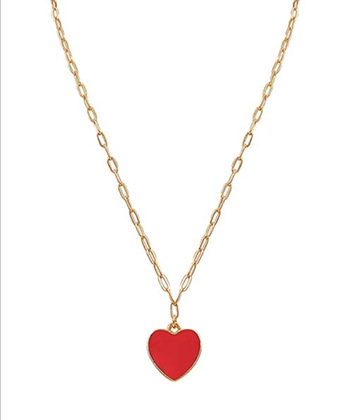 Epoxy Heart Pendant Necklace Necklace Golden Stella 