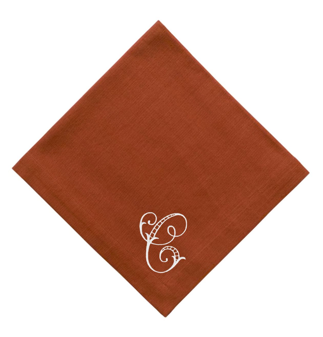 Essential Dinner Napkins - Burnt Orange Dinner Napkins Tableau 