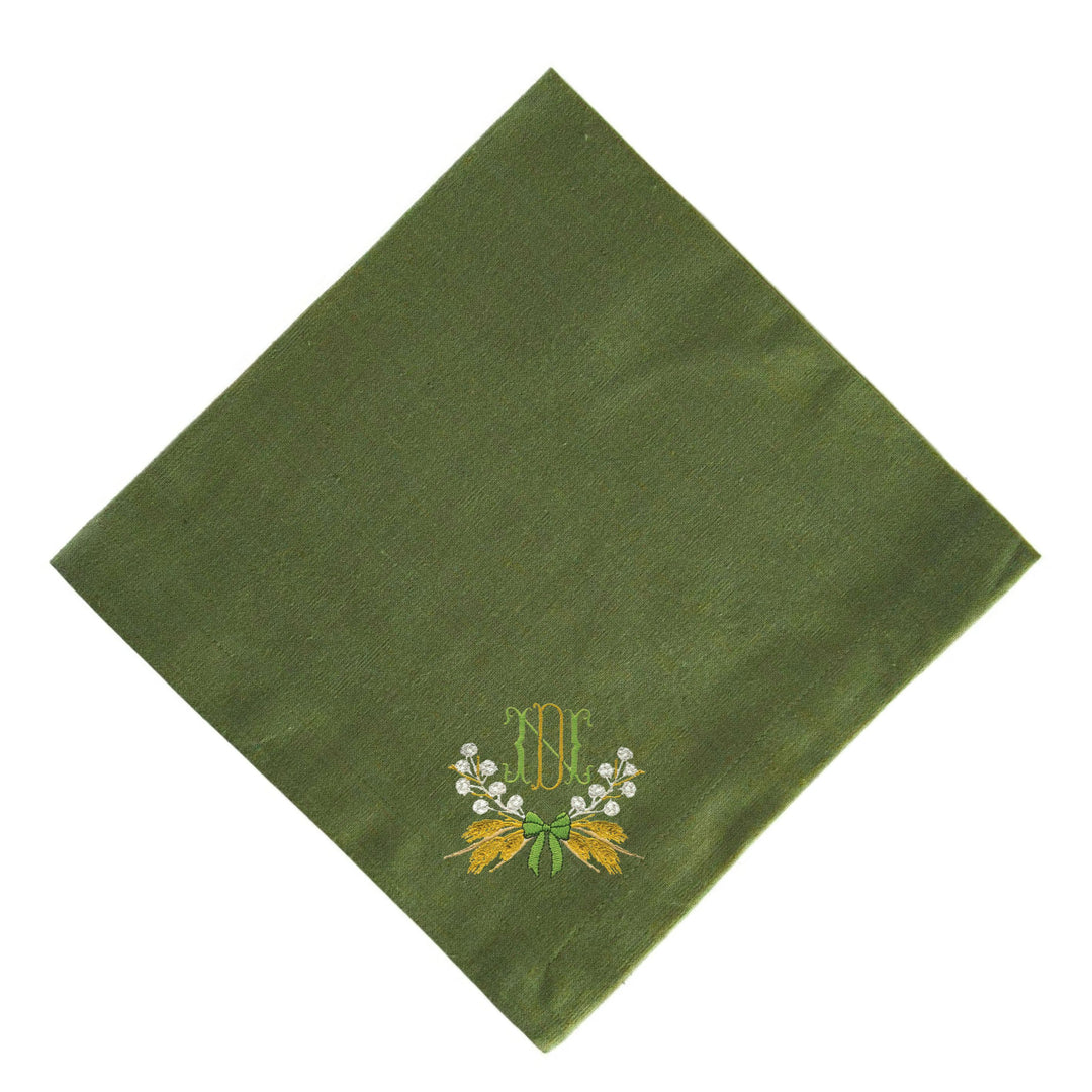 Essential Dinner Napkins - Olive Dinner Napkins Tableau 