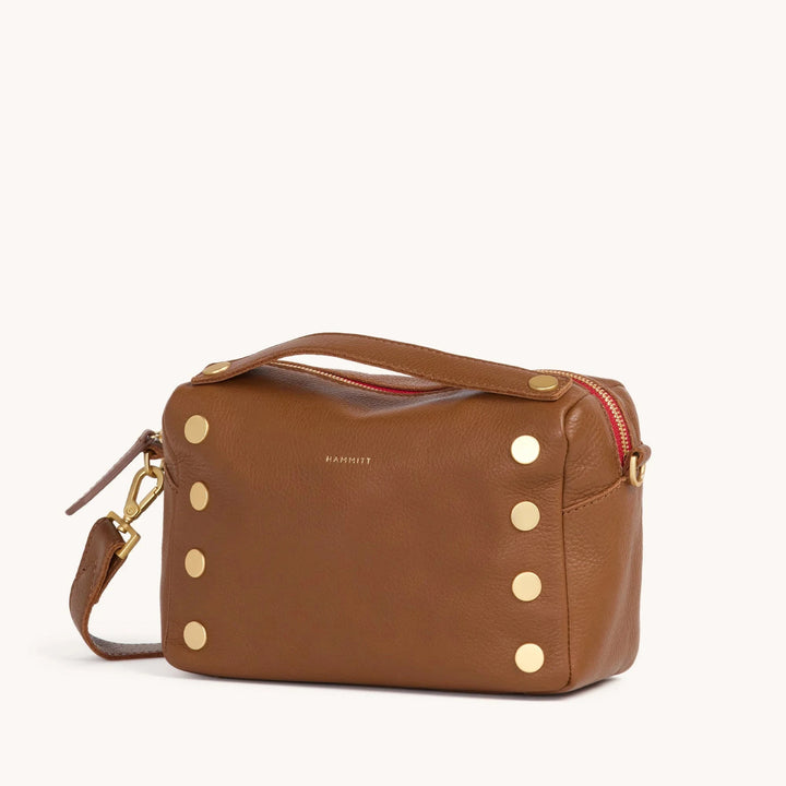 Evan Leather Crossbody Bag - Mahogany Pebble Purse Hammitt 
