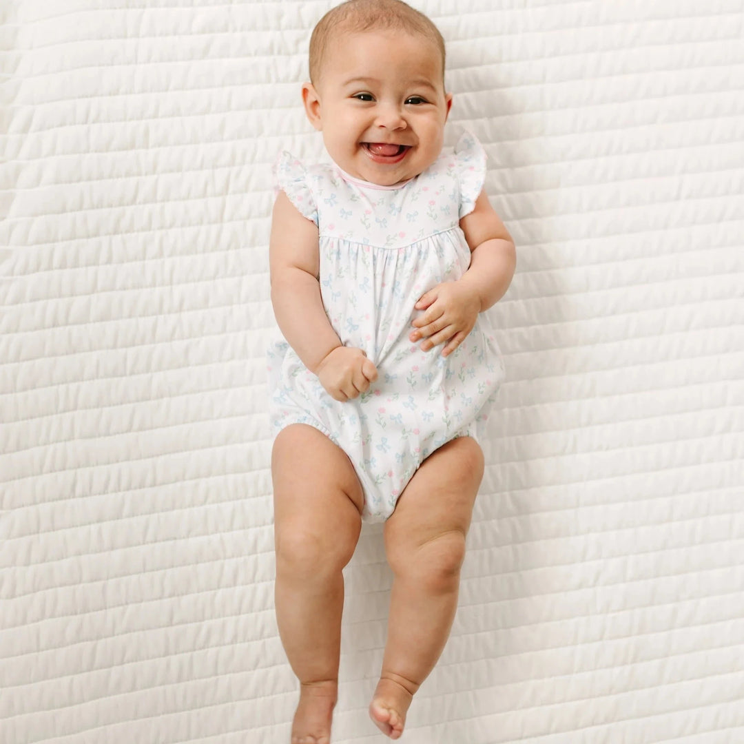 Evelyn's Classic Print Bubble - Sky Blue Girl Bubble Magnolia Baby 
