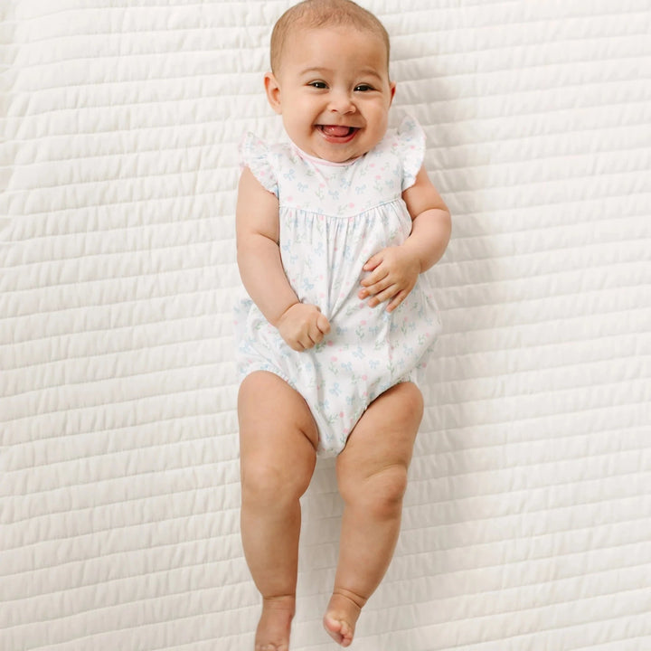 Evelyn's Classic Print Bubble - Sky Blue Girl Bubble Magnolia Baby 