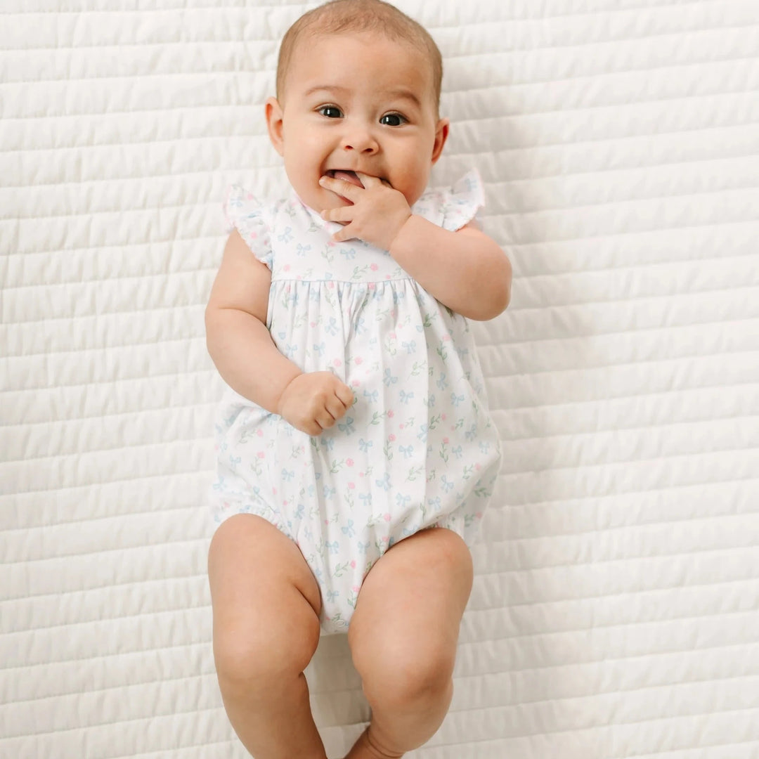 Evelyn's Classic Print Bubble - Sky Blue Girl Bubble Magnolia Baby 