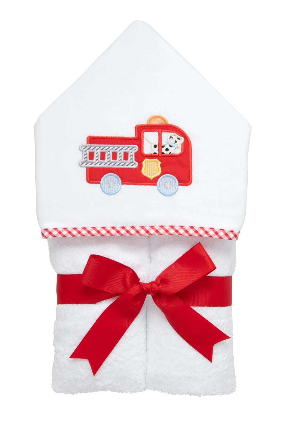Every Kid Hooded Towel - Applique Hooded Bath Towels 3 Marthas Firetruck 