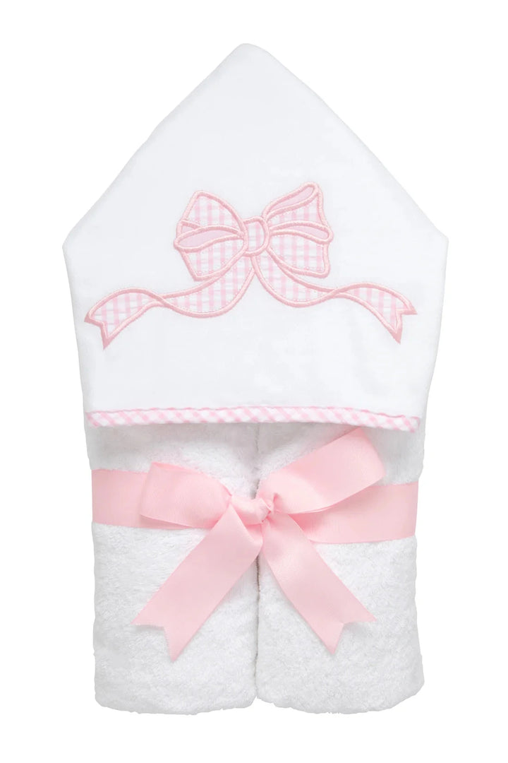 Every Kid Hooded Towel - Applique Hooded Bath Towels 3 Marthas Pink Bow 