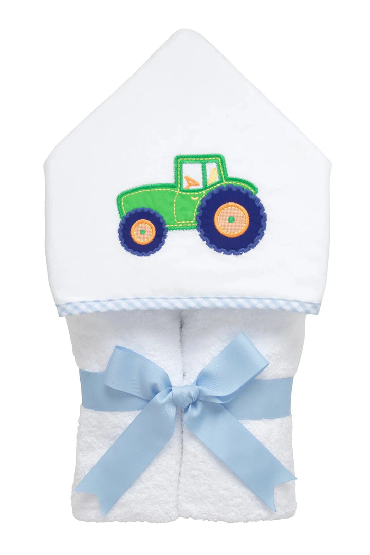 Every Kid Hooded Towel - Applique Hooded Bath Towels 3 Marthas Tractor 