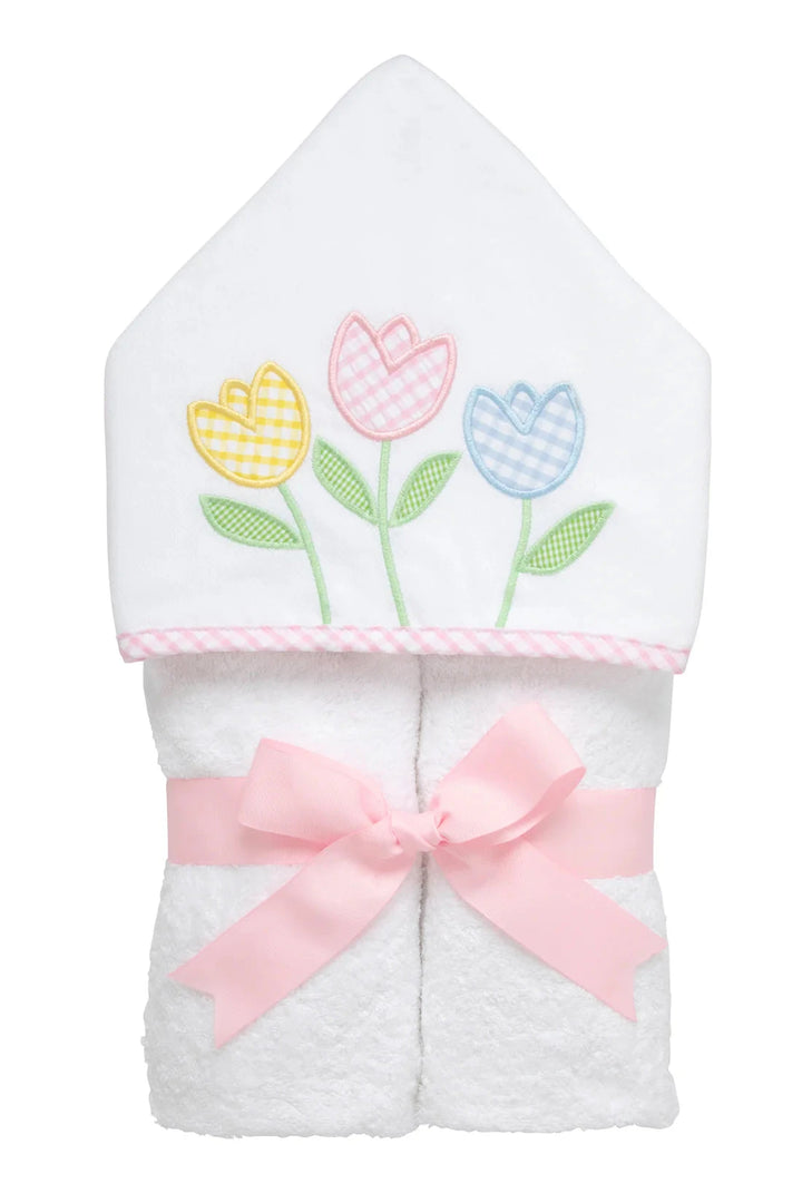 Every Kid Hooded Towel - Applique Hooded Bath Towels 3 Marthas Tulips 