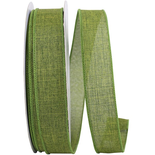 Everyday Linen Wired Edge Moss Ribbon Gift Ribbon Reliant Ribbon 
