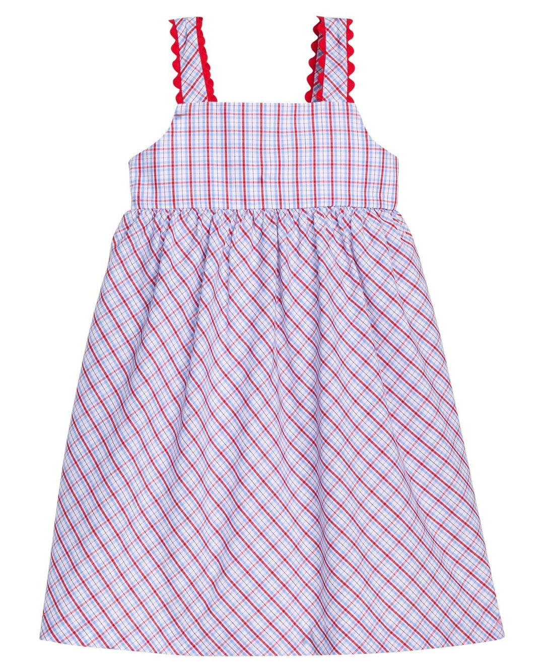 Evie Dress- Patriotic Plaid Girl Dress Little English 