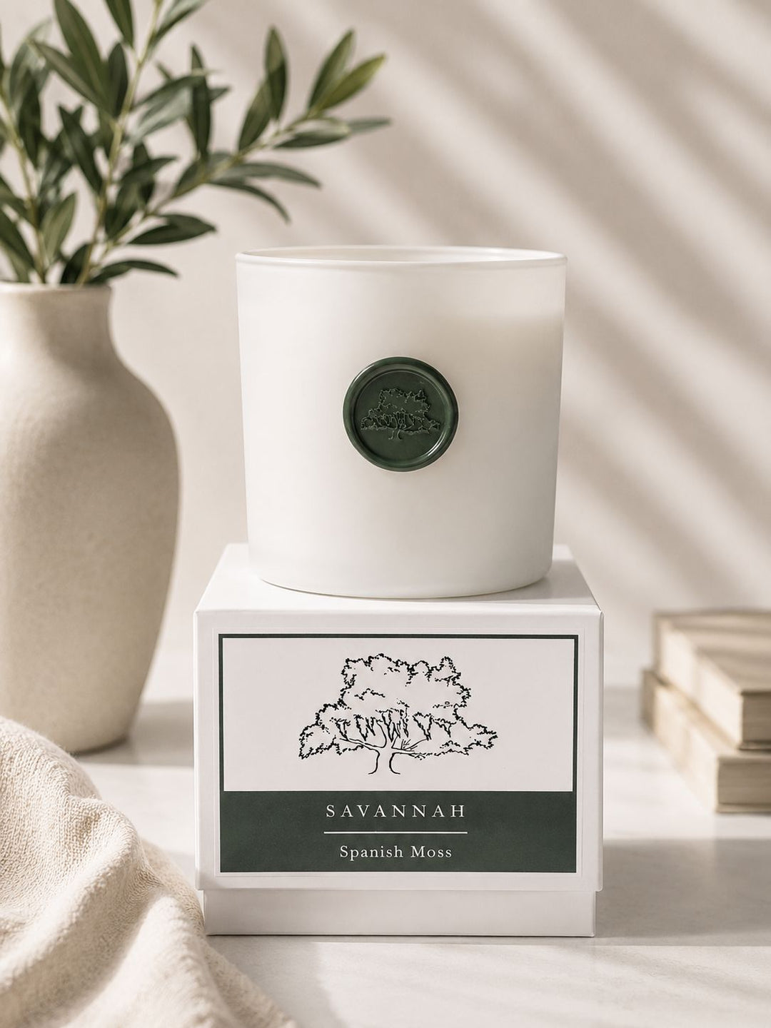 Exclusive Savannah Collection - Small Candle - Spanish Moss Sequoia Candle Your Name Candles 
