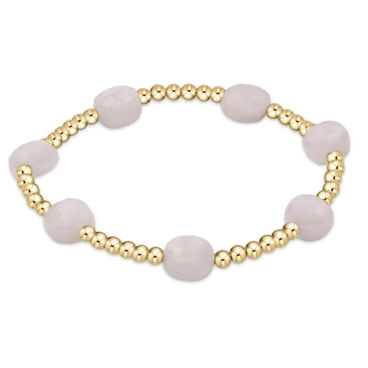 Extends - Admire Gold 3mm Bead Bracelet - Gemstones Womens Bracelet ENewton Moonstone 