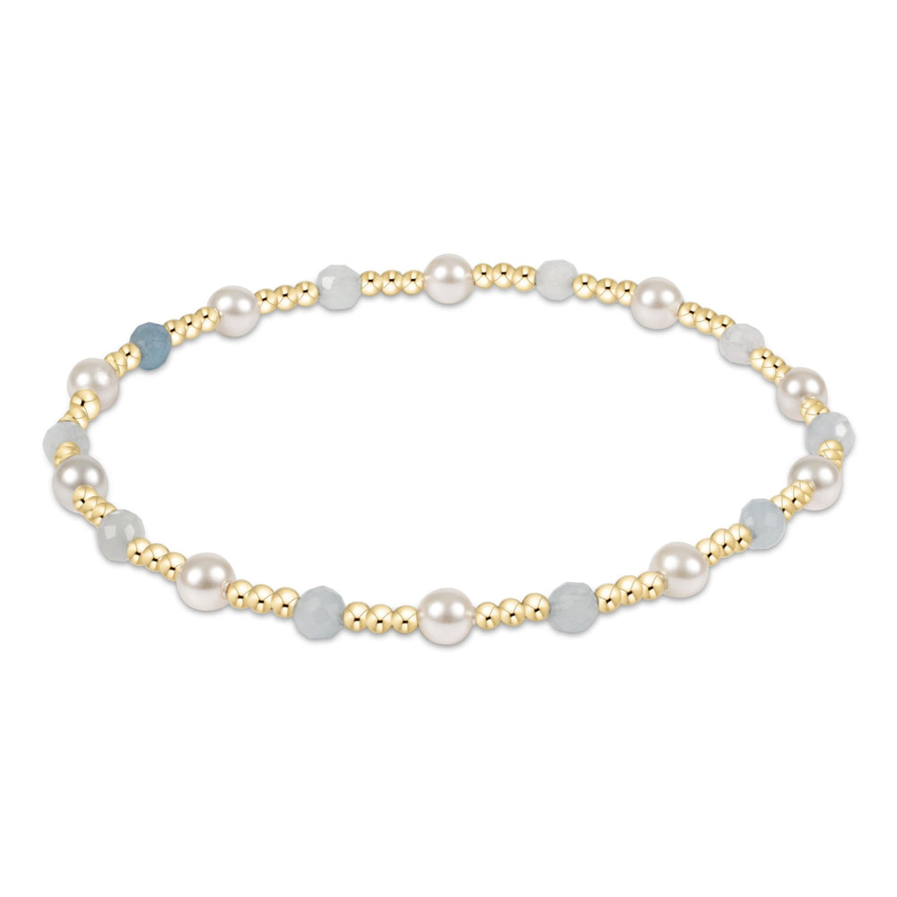 Extends - Sincerity Pearl Gemstone Bracelets Womens Bracelet ENewton Aquamarine 