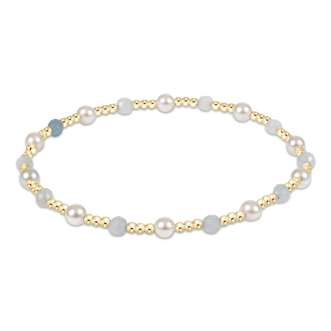 Extends - Sincerity Pearl Gemstone Bracelets Womens Bracelet ENewton Aquamarine 