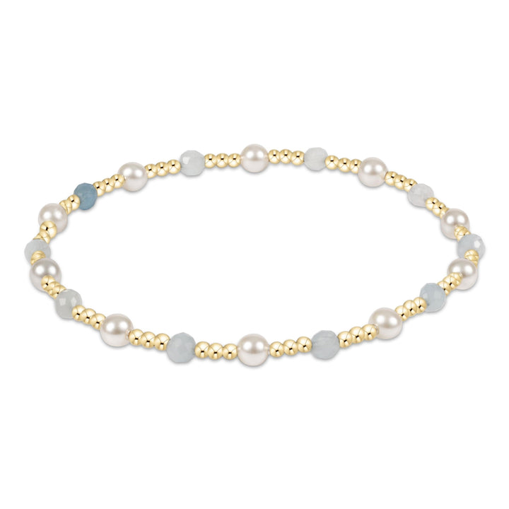 Extends - Sincerity Pearl Gemstone Bracelets Womens Bracelet ENewton Aquamarine 
