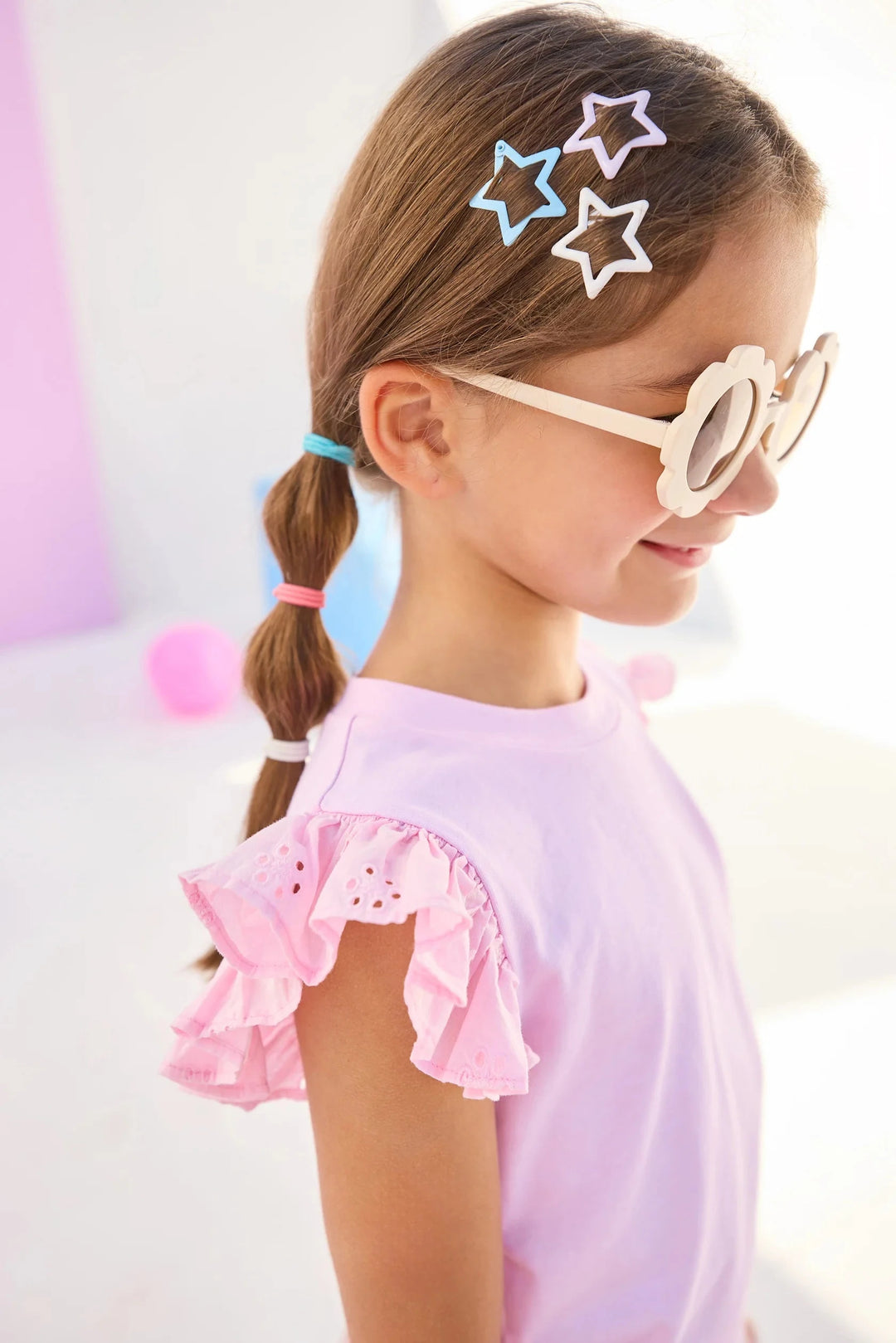 Eyelet Tank - Pink Girl Shirt Bisby 