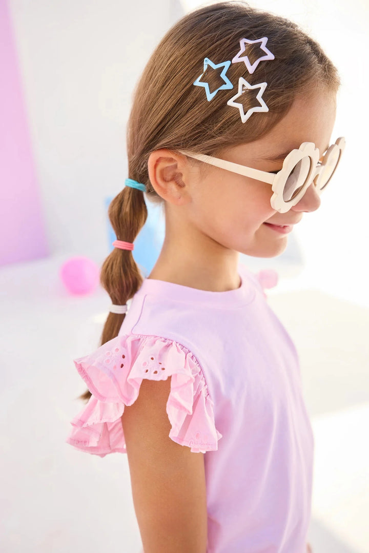 Eyelet Tank - Pink Girl Shirt Bisby 