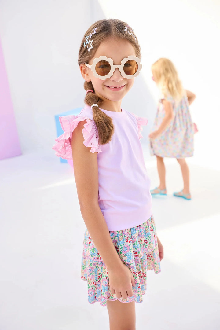 Eyelet Tank - Pink Girl Shirt Bisby 