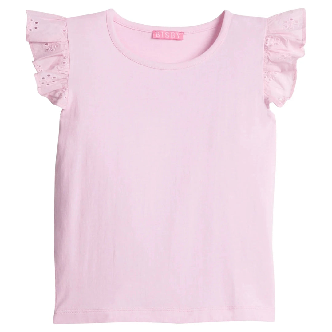 Eyelet Tank - Pink Girl Shirt Bisby 