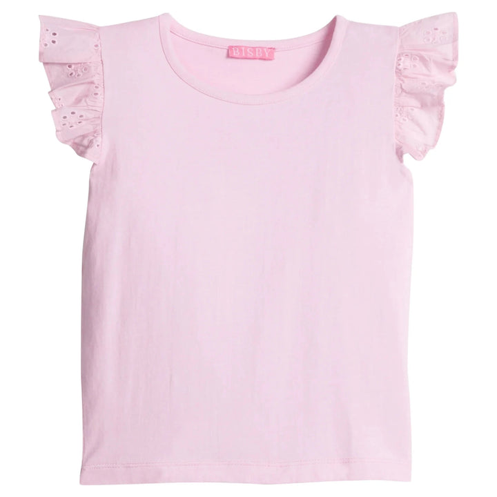 Eyelet Tank - Pink Girl Shirt Bisby 