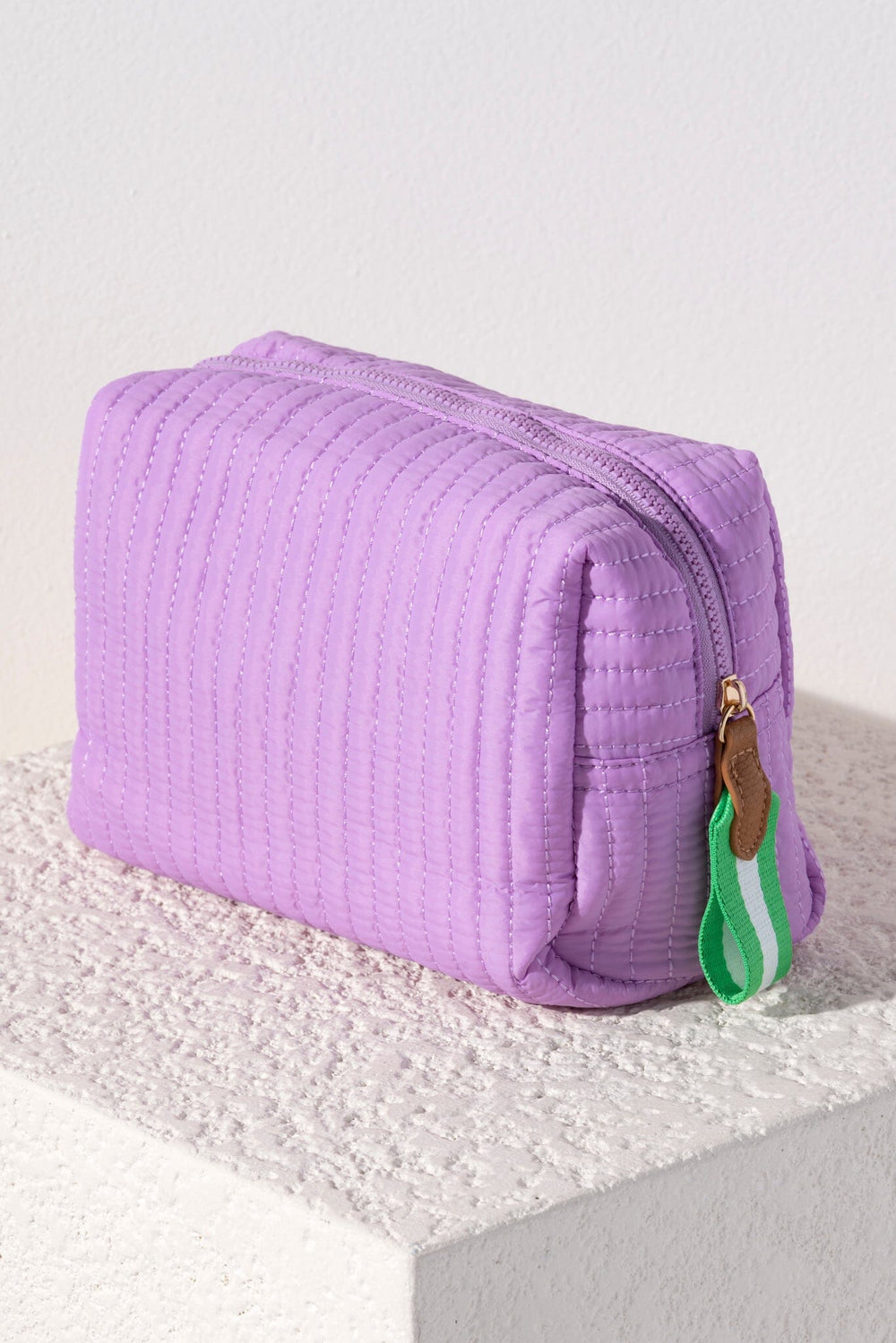 Ezra Large Cosmetic Pouch - Lilac Cosmetic/Accessories Bags Shiraleah 