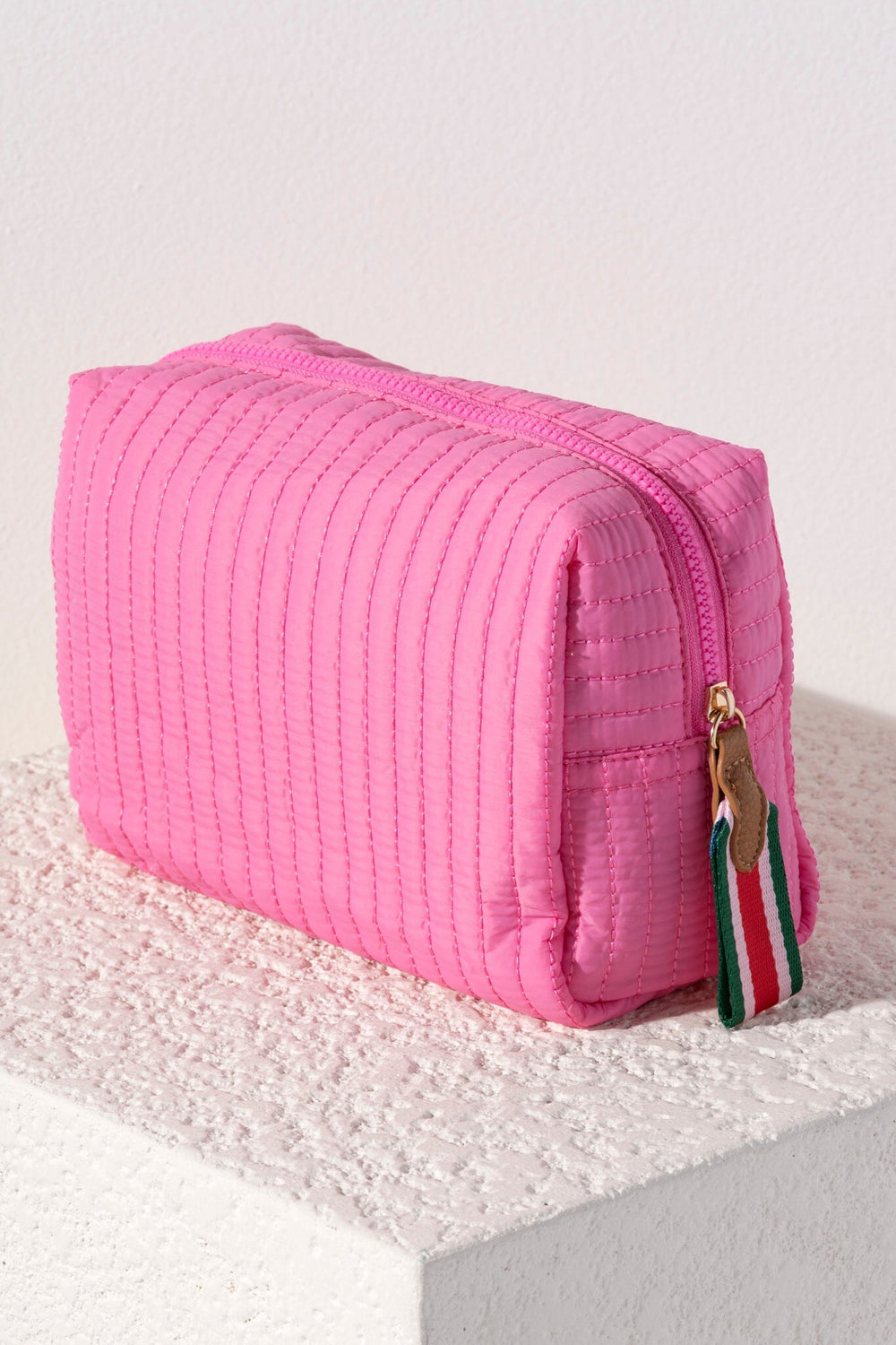 Ezra Large Cosmetic Pouch - Pink Cosmetic/Accessories Bags Shiraleah 