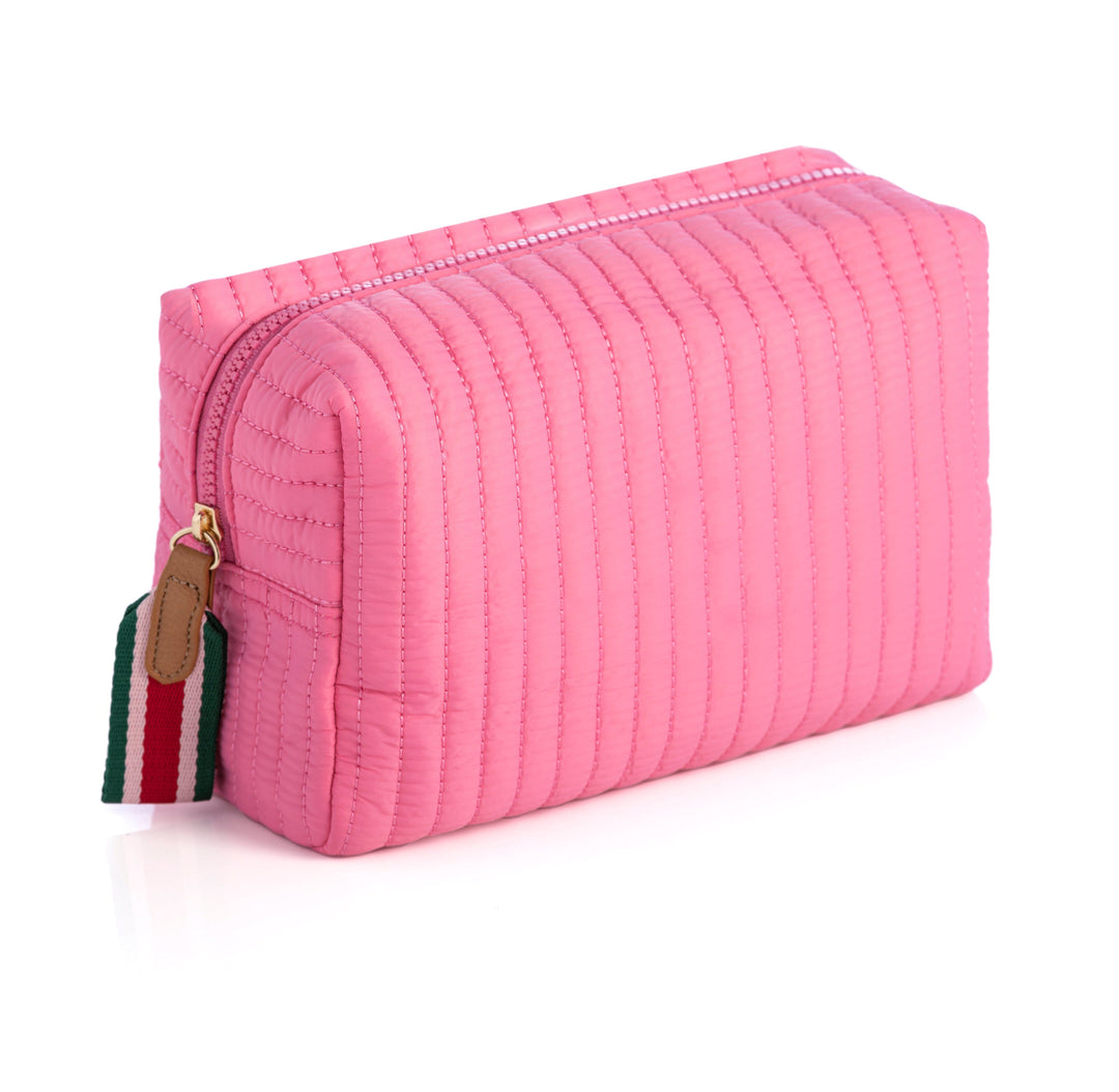 Ezra Large Cosmetic Pouch - Pink Cosmetic/Accessories Bags Shiraleah 