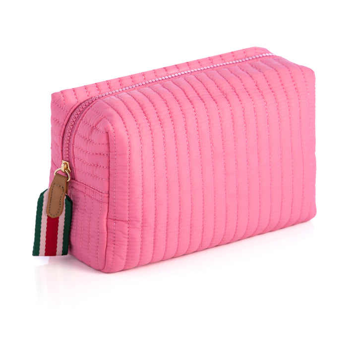 Ezra Large Cosmetic Pouch - Pink Cosmetic/Accessories Bags Shiraleah 