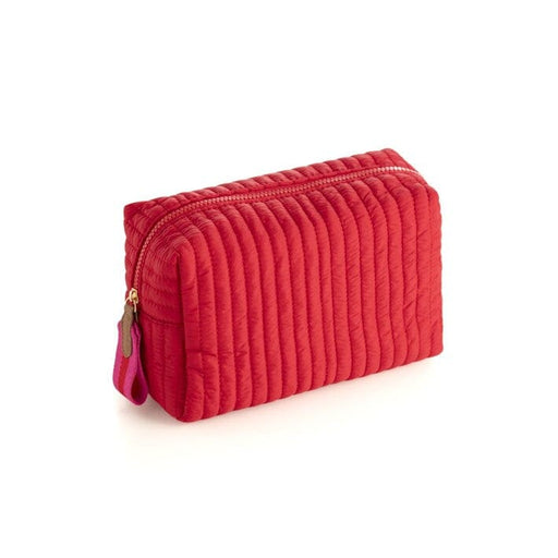 Ezra Large Cosmetic Pouch - Red Cosmetic Bag Shiraleah 