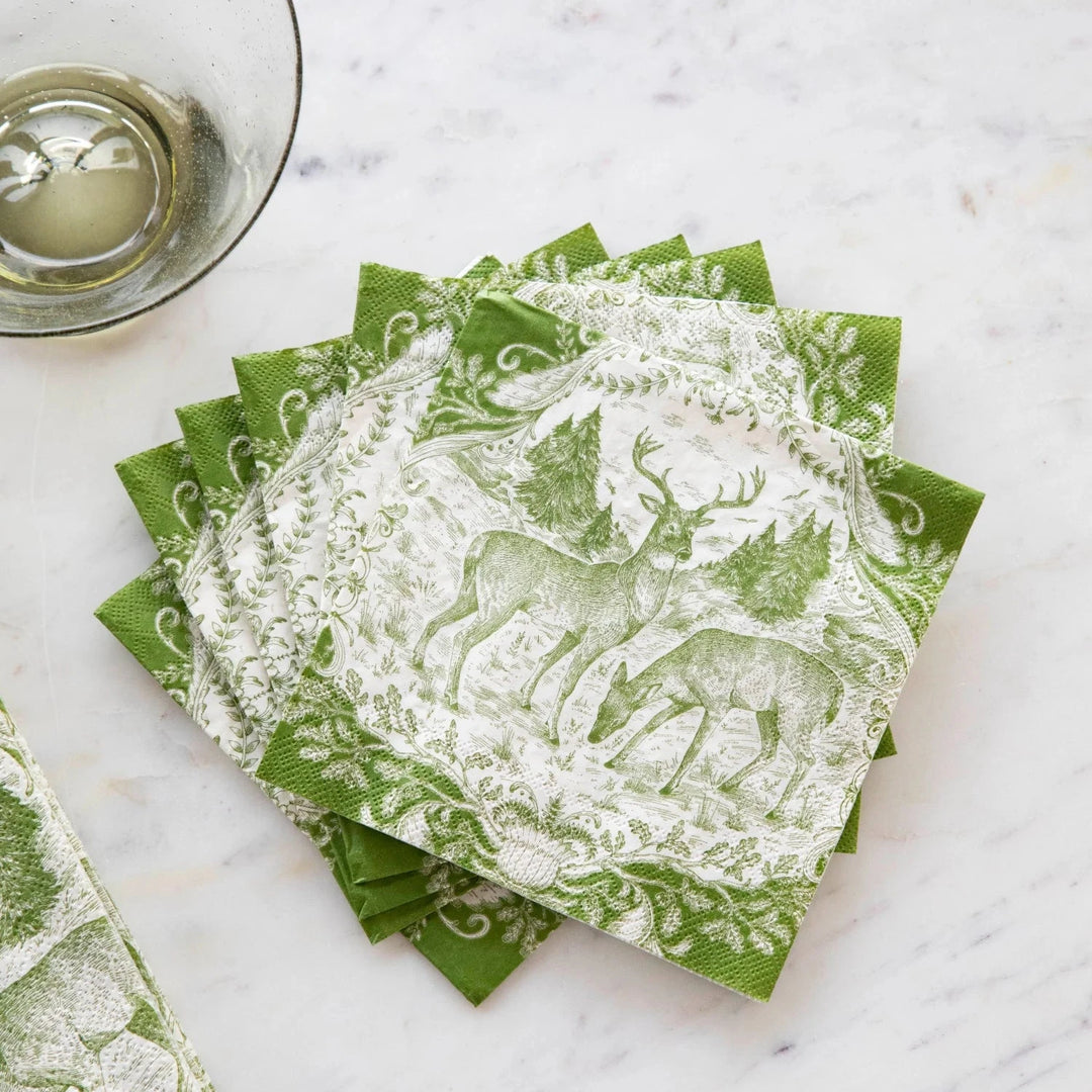 Fable Toile Cocktail Napkins Cocktail Napkins Hester and Cook 