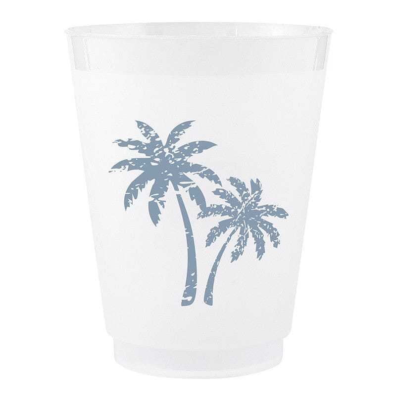 Face to Face Frost Cups - Palm Tree Shatterproof Cups Creative Brands - Santa Barbara Design Studio 