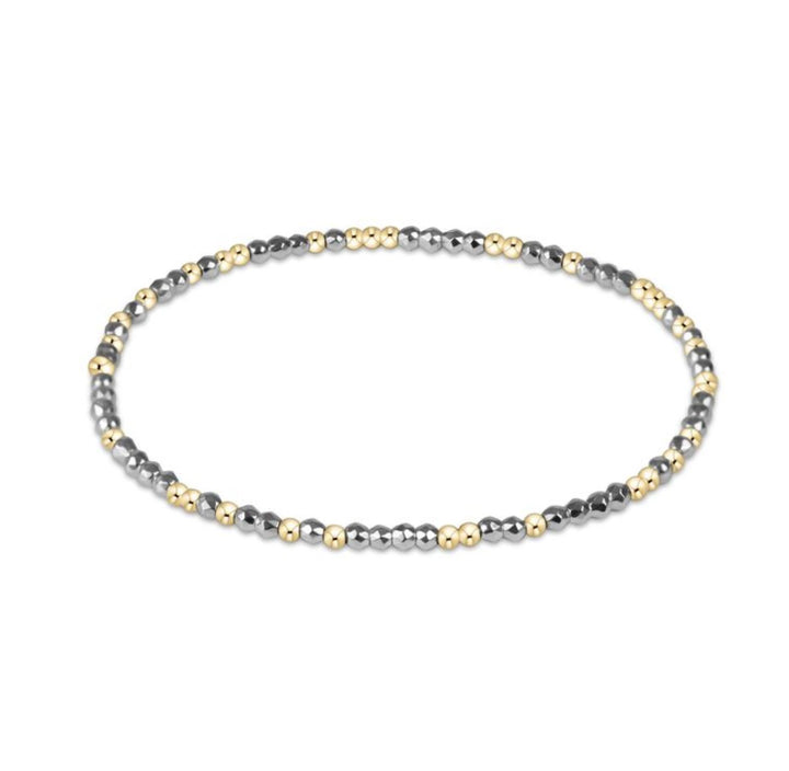 Faceted Hematite Hope Unwritten 2mm Bead Bracelet Womens Bracelet ENewton Bright Silver 