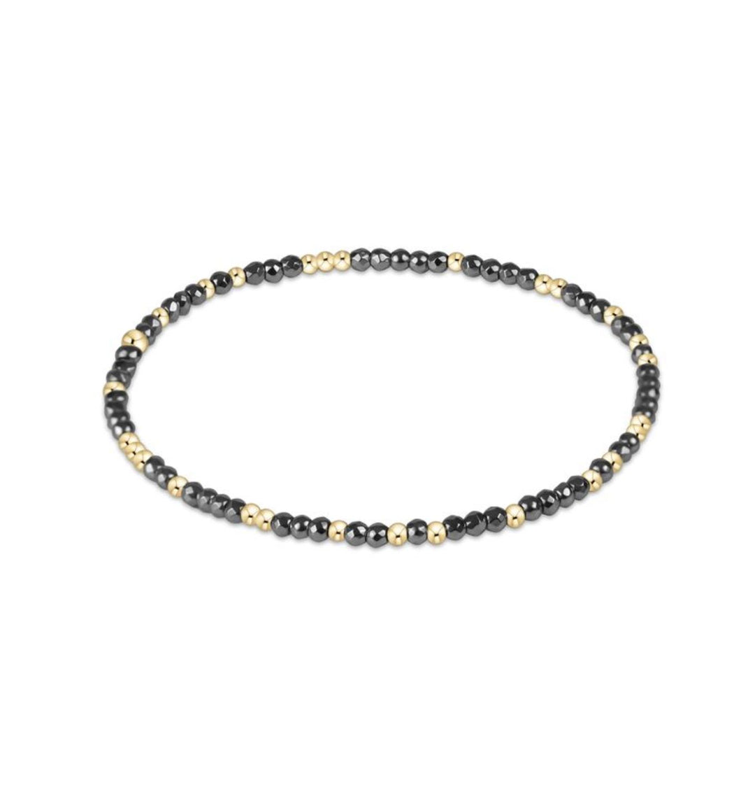 Faceted Hematite Hope Unwritten 2mm Bead Bracelet Womens Bracelet ENewton Silver 