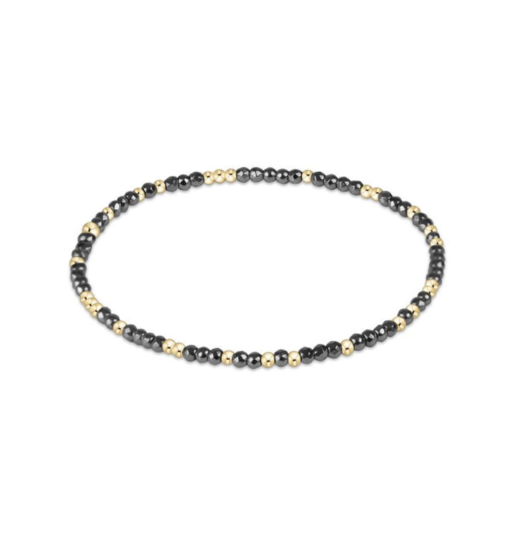 Faceted Hematite Hope Unwritten 2mm Bead Bracelet Womens Bracelet ENewton Silver 