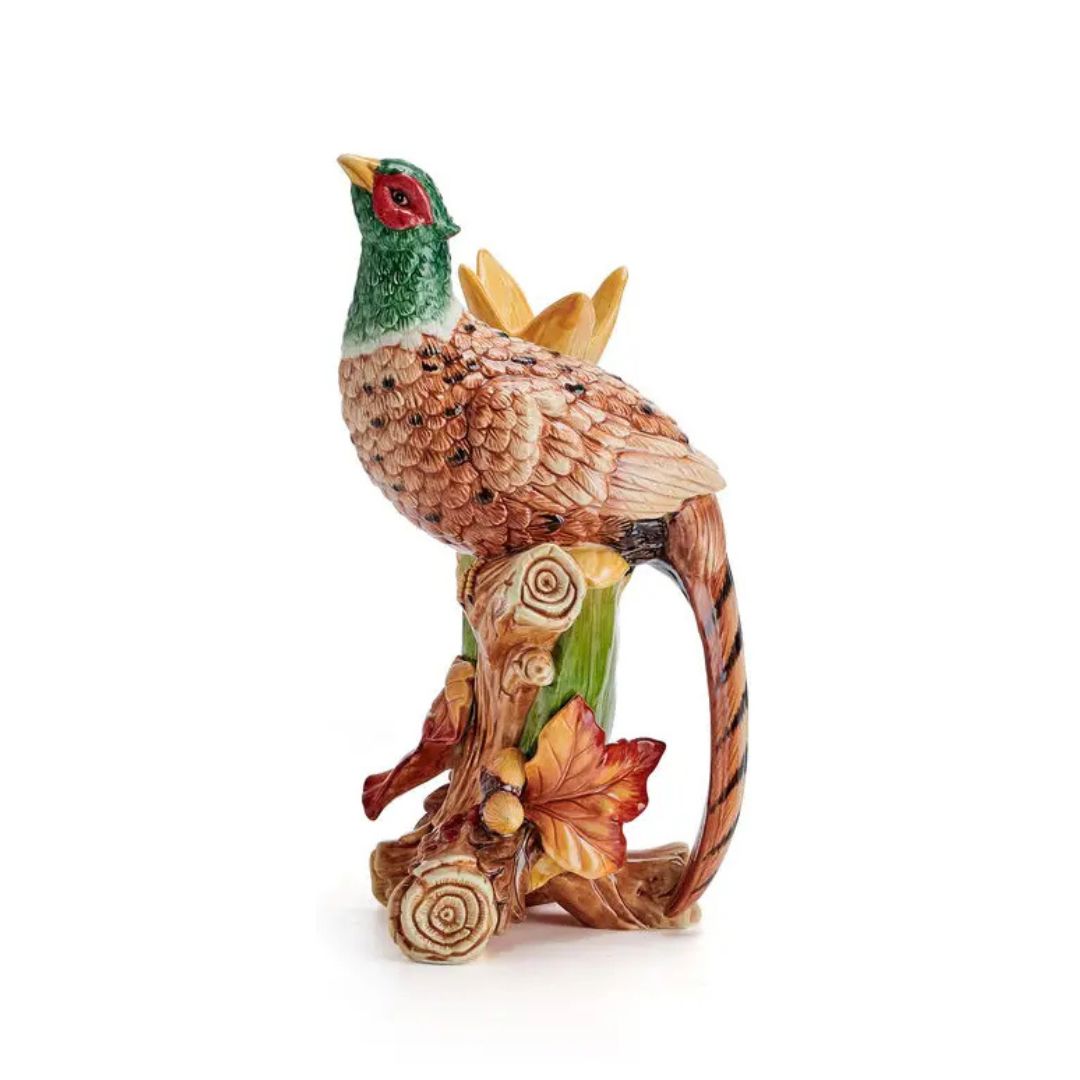 Fall Harvest Pheasant Candleholders Fall Decor Fitz and Floyd Standing 