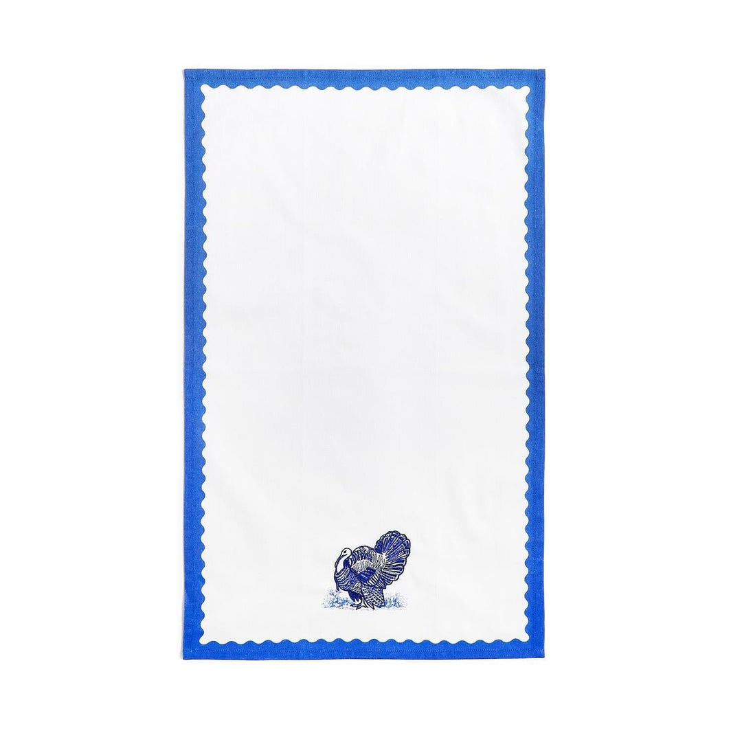 Falling for Blue Toile Dish Towel - Set of 2 Kitchen Towel Rosanne Beck 