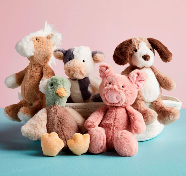 Farm Animals Plush Rattles Plush Toy MudPie 