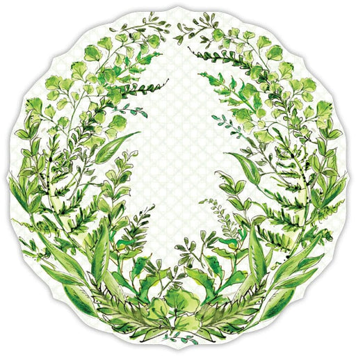 Fern Wreath Round Paper Placemats Placemats Rosanne Beck 