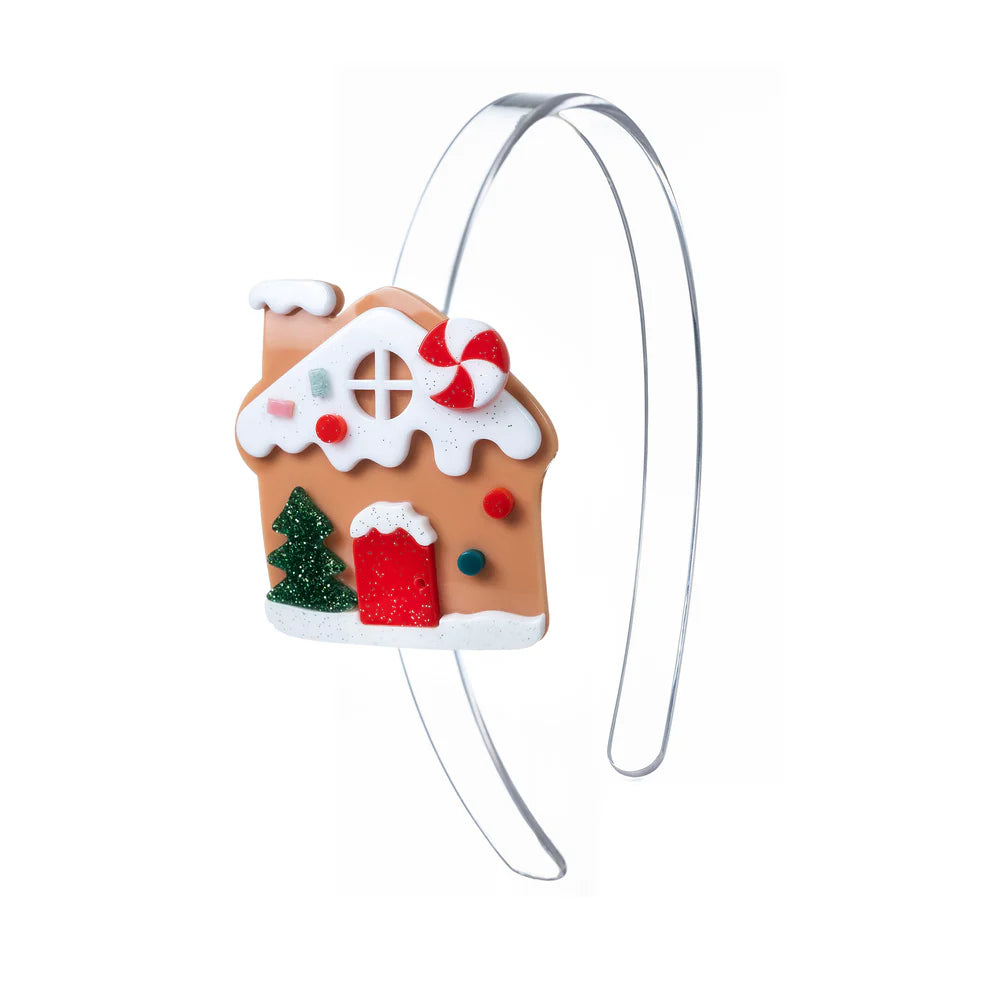Festive Gingerbread House Headband Girl Headband Lilies and Roses 