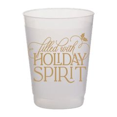 Filled with Holiday Spirit Shatterproof Cups Drinkware Rosanne Beck 
